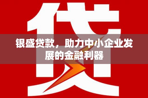 宜章银盛贷款，助力中小企业发展的金融利器