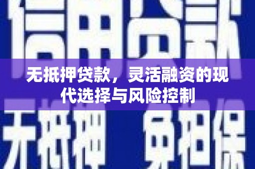 宜章无抵押贷款，灵活融资的现代选择与风险控制