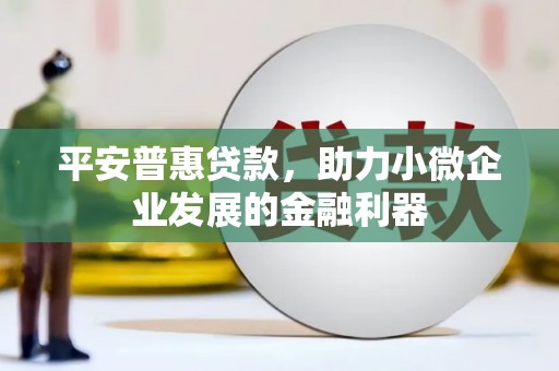 宜章平安普惠贷款，助力小微企业发展的金融利器
