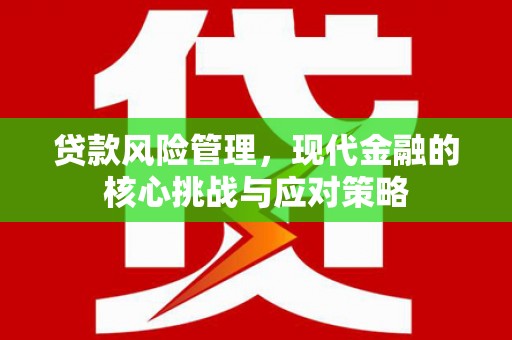 宜章贷款风险管理，现代金融的核心挑战与应对策略