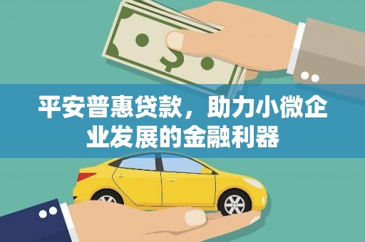 宜章平安普惠贷款，助力小微企业发展的金融利器