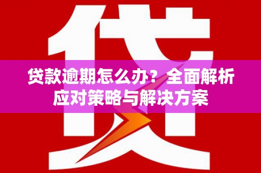 宜章贷款逾期怎么办？全面解析应对策略与解决方案