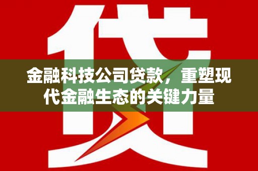 宜章金融科技公司贷款，重塑现代金融生态的关键力量