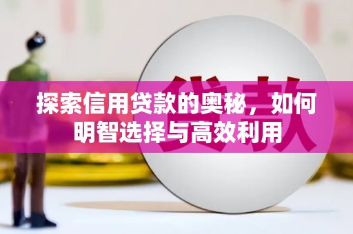 宜章探索信用贷款的奥秘，如何明智选择与高效利用