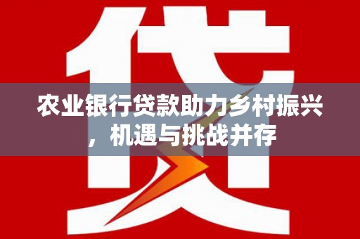 宜章农业银行贷款助力乡村振兴，机遇与挑战并存