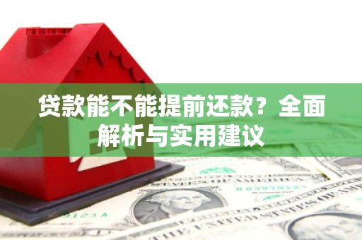 宜章贷款能不能提前还款？全面解析与实用建议